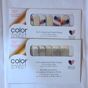 2 Color Street Nail Strip Sets - Paint the Town and Dripping in Diamonds